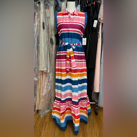 Kensie Multi-Stripe Printed Cotton
Maxi Dress - Picture 2 of 4